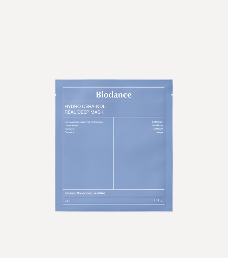 BIODANCE Hydro Cera-nol Real Deep Mask (4 units) – Intensive Hydrating Sheet Masks with Ceramide for Dry and Sensitive Skin