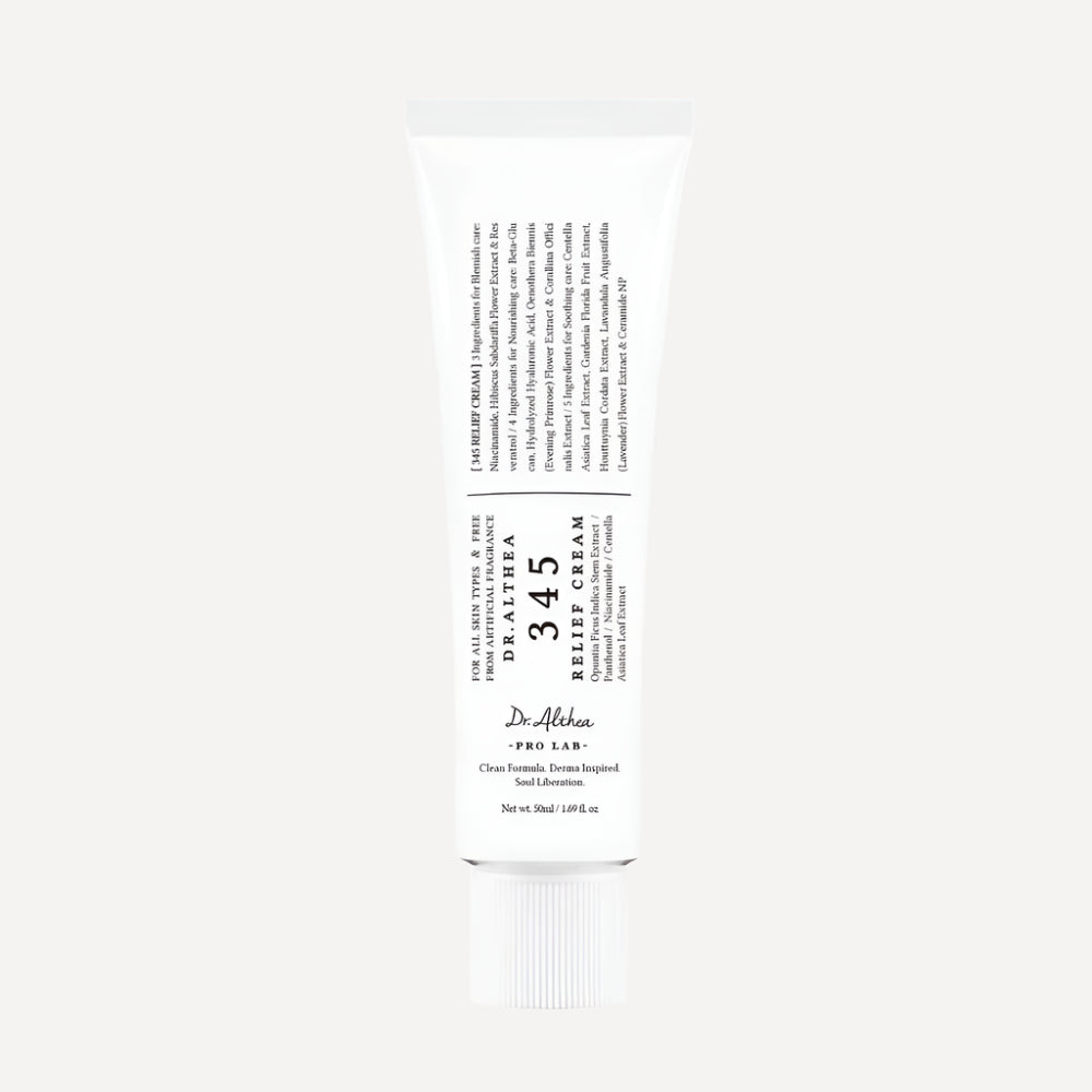 DR.ALTHEA 345 Relief Cream (50ml) – Soothing and Repairing Moisturizer for Sensitive and Irritated Skin