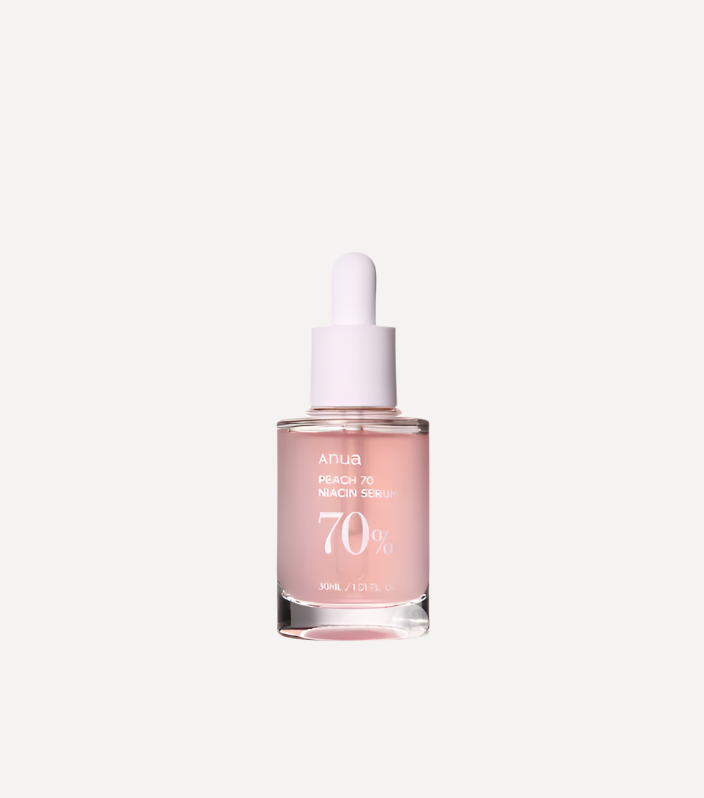 Anua Peach 70% Niacin Serum (30ml) – Brightening and Hydrating Serum with 70% Niacinamide and Peach Extract for Even Skin Tone