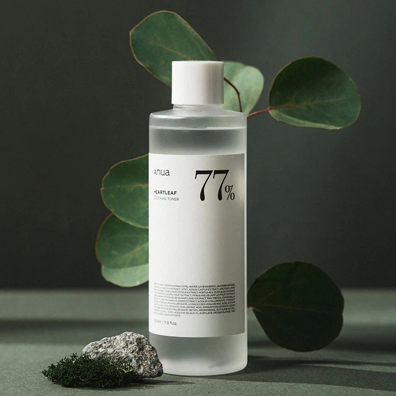Anua Heartleaf Soothing 77% Toner (250ml) – Calming and Hydrating Toner with 77% Heartleaf Extract for Sensitive and Irritated Skin