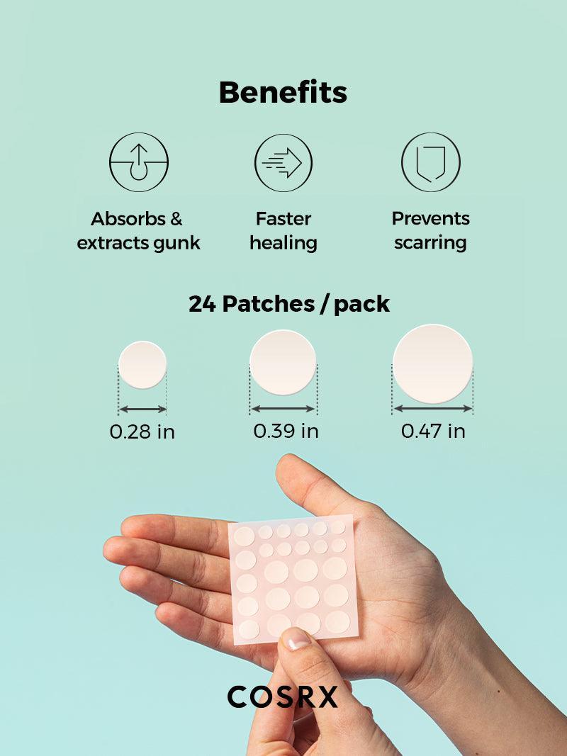 COSRX Acne Pimple Master 24 Patches – Hydrocolloid Spot Treatment for Rapid Acne Healing and Blemish Care