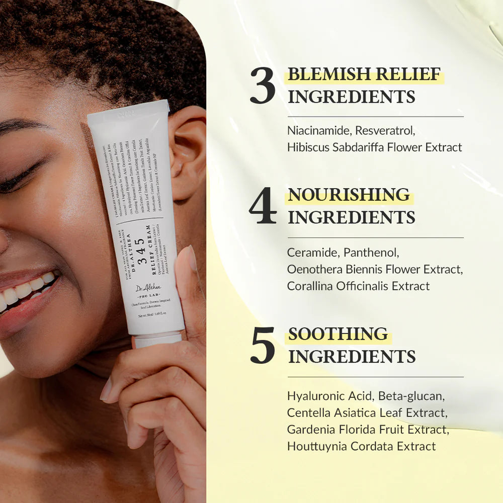 DR.ALTHEA 345 Relief Cream (50ml) – Soothing and Repairing Moisturizer for Sensitive and Irritated Skin