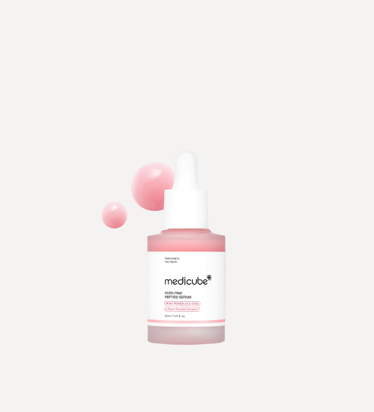 MEDICUBE Collagen PDRN Pink Peptide Serum (30ml) – Anti-Aging and Skin Repair Serum with Collagen, PDRN, and Peptides