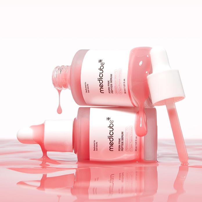 MEDICUBE Collagen PDRN Pink Peptide Serum (30ml) – Anti-Aging and Skin Repair Serum with Collagen, PDRN, and Peptides