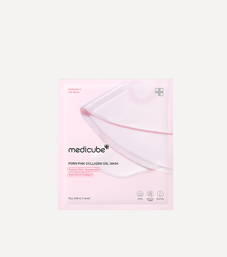 MEDICUBE PDRN Pink Collagen Gel Mask – Single Sheet Mask with PDRN and Collagen for Skin Repair and Hydration