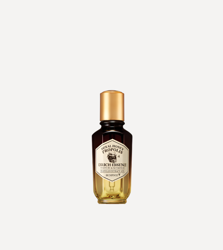 SKINFOOD Royal Honey Propolis Enrich Essence (50ml) – Nourishing Korean Essence with Propolis and Honey for Hydration and Skin Barrier Repair