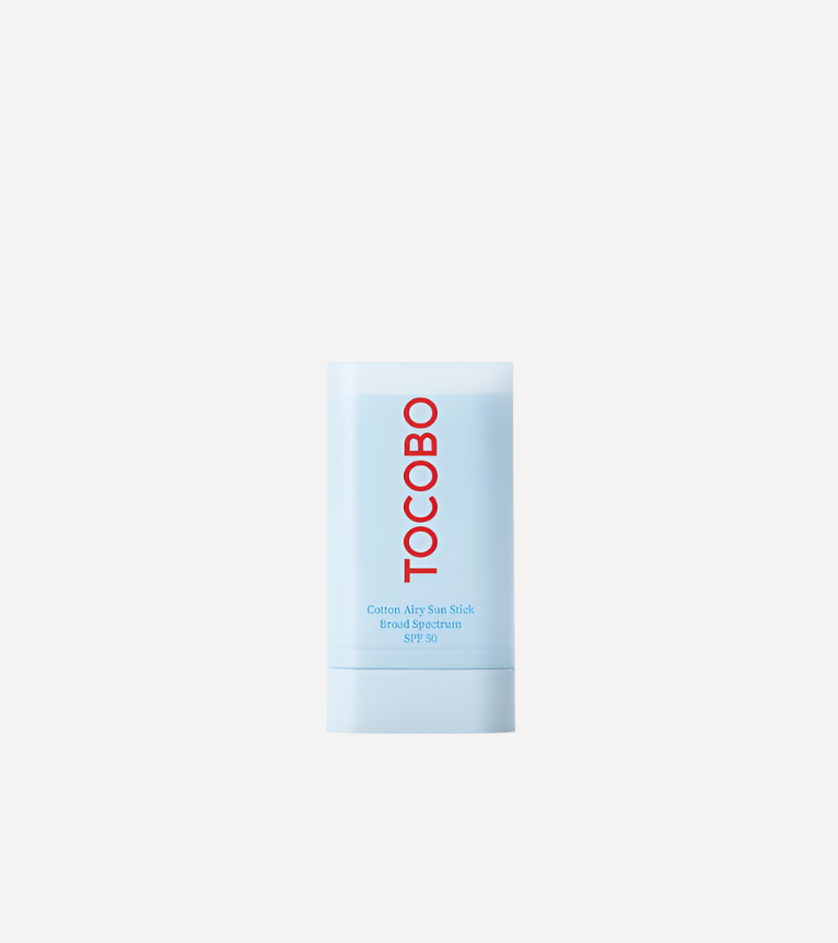 TOCOBO Cotton Airy Sun Stick SPF 50+ PA++++ – Lightweight Matte Korean Sunscreen Stick for Daily UV Protection
