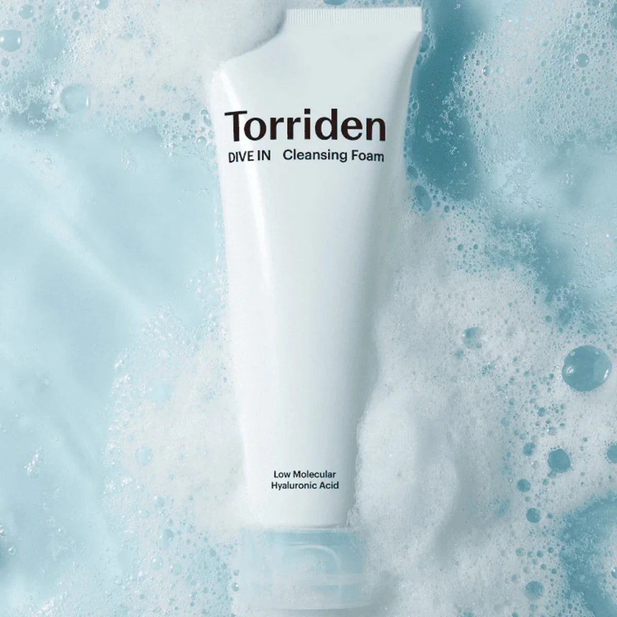 TORRIDEN DIVE-IN Low Molecular Hyaluronic Acid Cleansing Foam (150ml) – Gentle and Hydrating Face Wash with Low Molecular Weight Hyaluronic Acid
