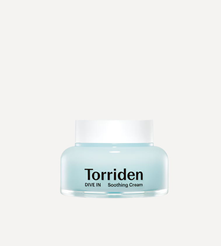 TORRIDEN DIVE-IN Low Molecular Hyaluronic Acid Soothing Cream (100ml) – Moisturizing and Calming Cream with Low Molecular Weight Hyaluronic Acid for Sensitive Skin