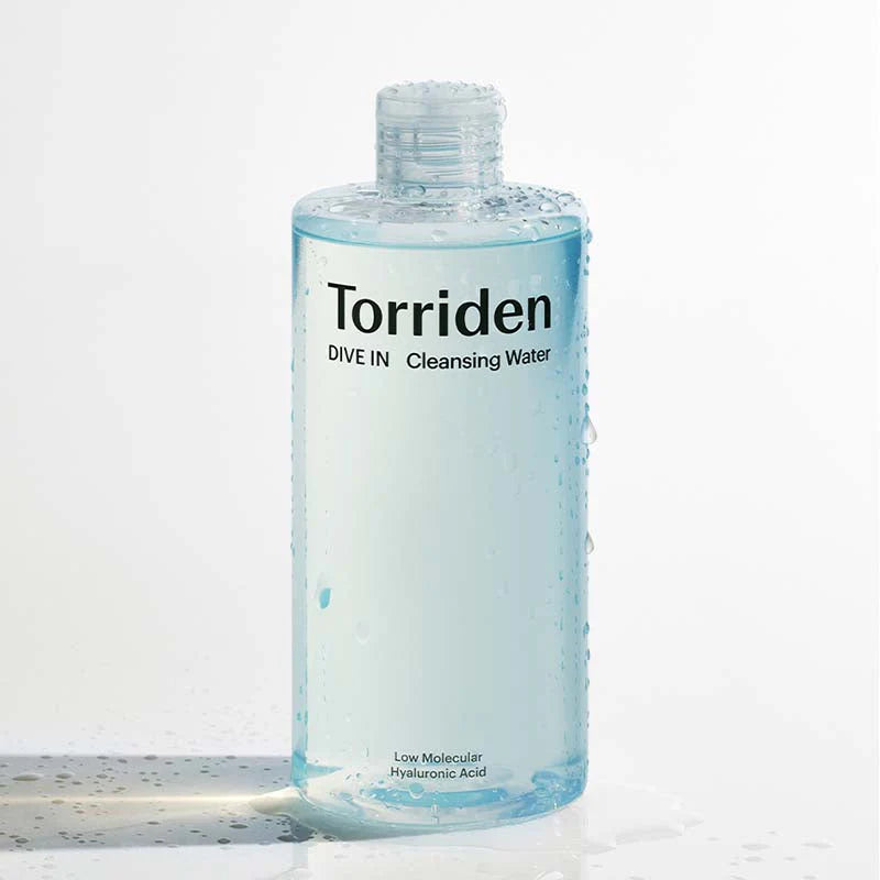 TORRIDEN DIVE-IN Low Molecular Hyaluronic Acid Cleansing Water (400ml) – Gentle Makeup Remover and Hydrating Cleanser with Hyaluronic Acid